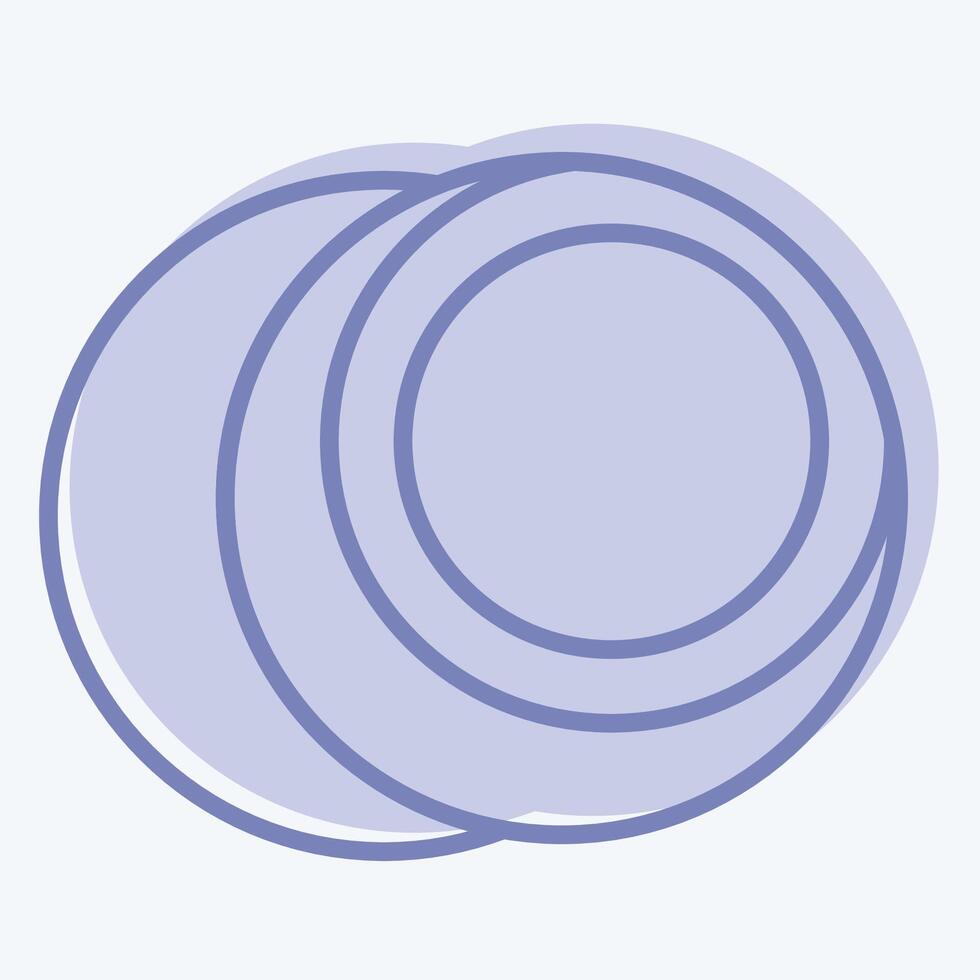 Icon Coconut 2. related to Milk and Drink symbol. two tone style. simple design editable. simple illustration vector