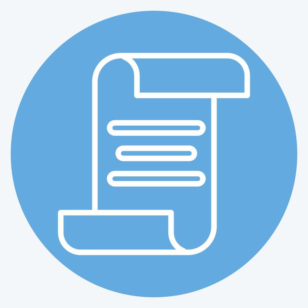 Icon Scroll. related to Post Office symbol. blue eyes style. simple design editable. simple illustration vector