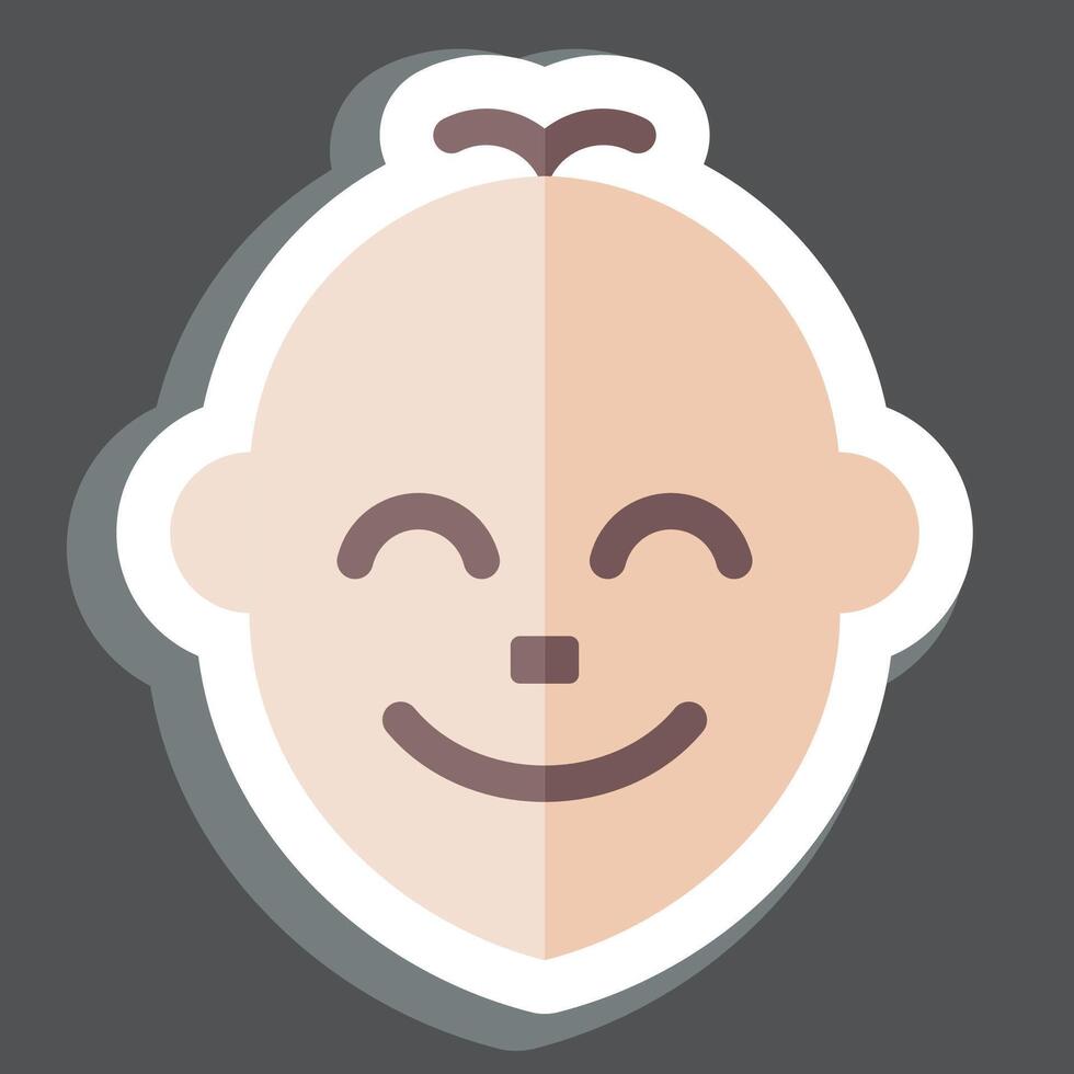 Sticker Baby. related to Milk and Drink symbol. simple design editable. simple illustration vector