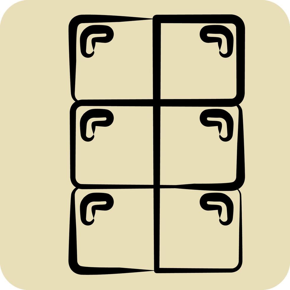 Icon Chocolate. related to Milk and Drink symbol. hand drawn style. simple design editable. simple illustration vector