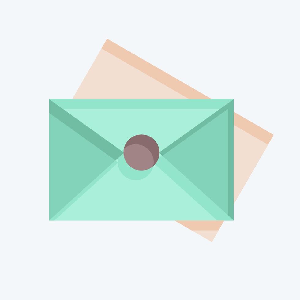 icono correo. relacionado a enviar oficina símbolo. plano estilo. sencillo diseño editable. sencillo ilustración vector