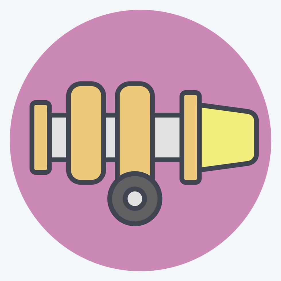 Icon Turbo Filter. related to Garage symbol. color mate style. simple design editable. simple illustration vector