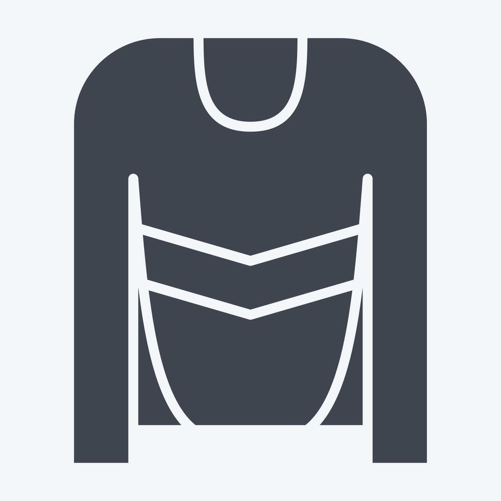 Icon Hockey Jersey. related to Hockey Sports symbol. glyph style. simple design editable vector