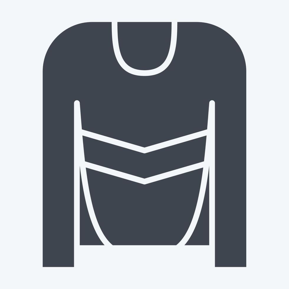 Icon Hockey Jersey. related to Hockey Sports symbol. glyph style. simple design editable vector