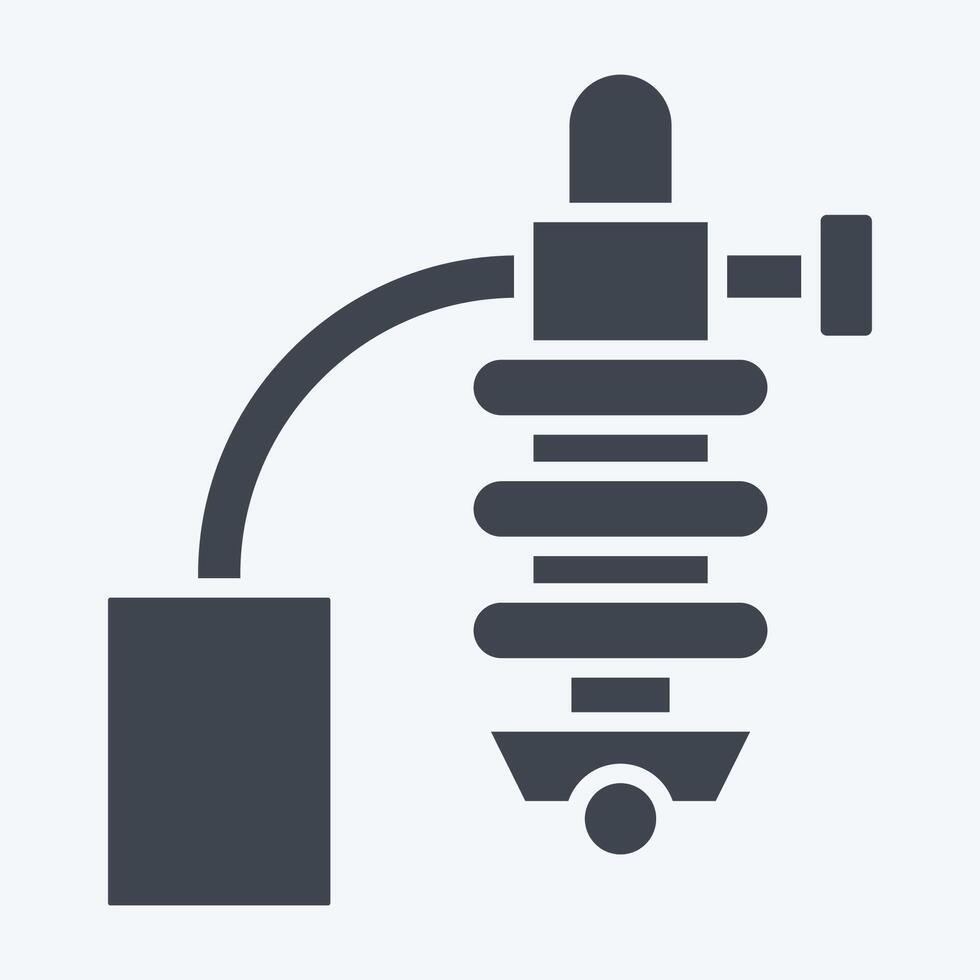 Icon Shock Absorber. related to Garage symbol. glyph style. simple design editable. simple illustration vector