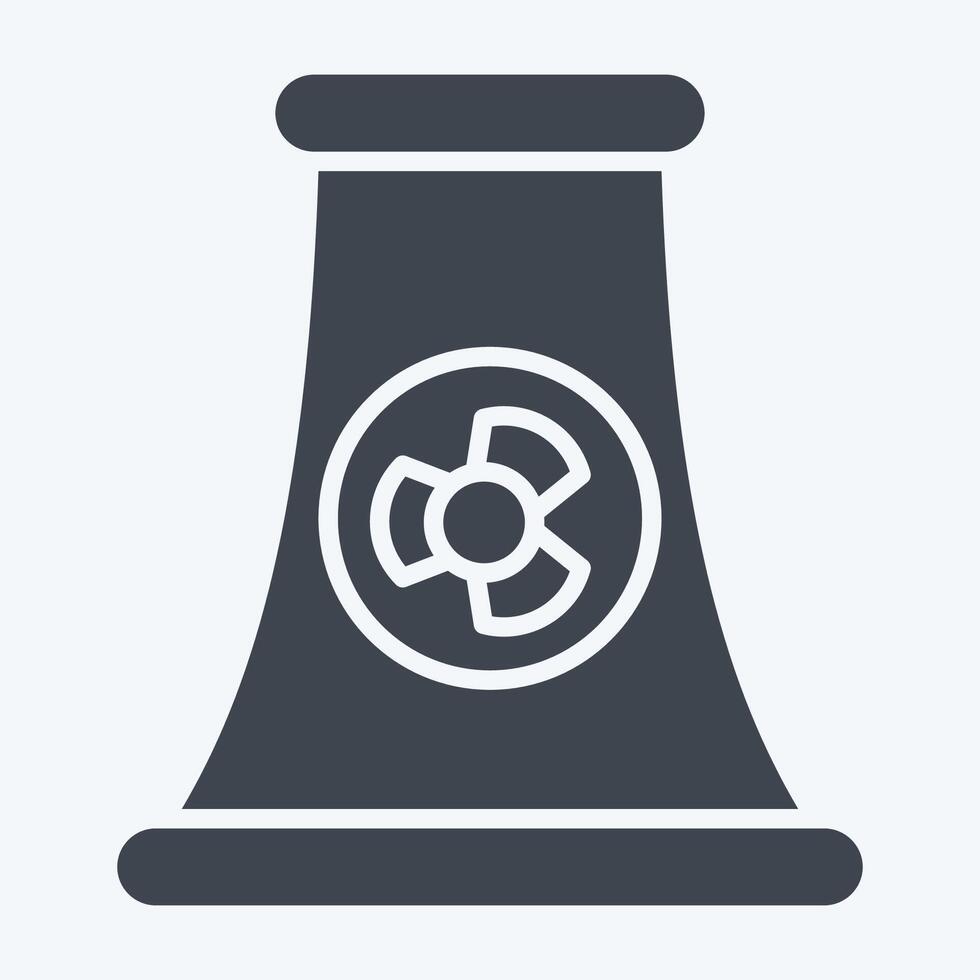 Icon Nuclear Power. related to Ecology symbol. glyph style. simple design editable. simple illustration vector