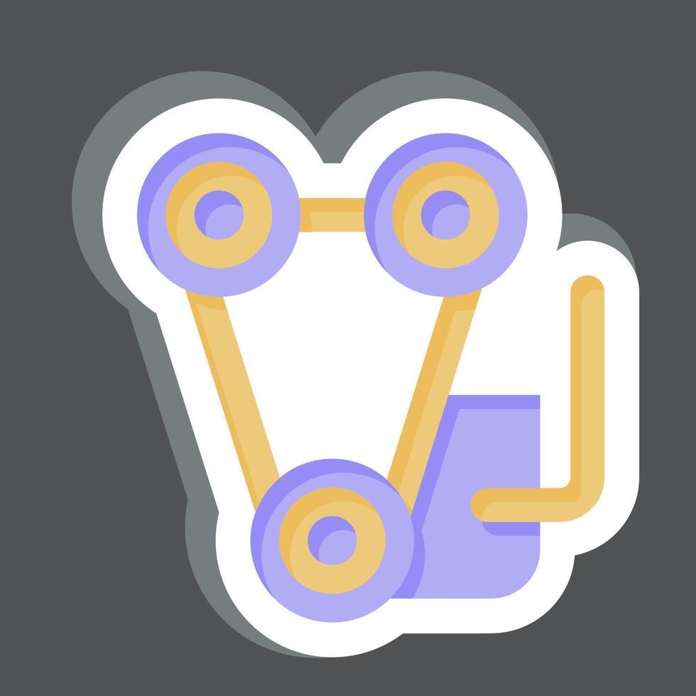 Sticker Engine. related to Garage symbol. simple design editable. simple illustration vector