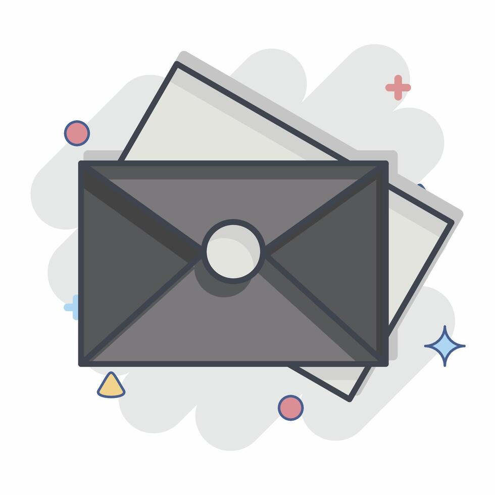 Icon Post. related to Post Office symbol. comic style. simple design editable. simple illustration vector