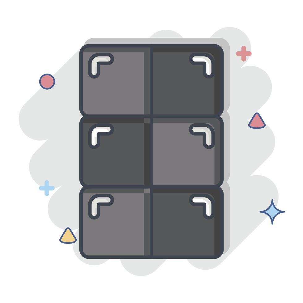 Icon Chocolate. related to Milk and Drink symbol. comic style. simple design editable. simple illustration vector