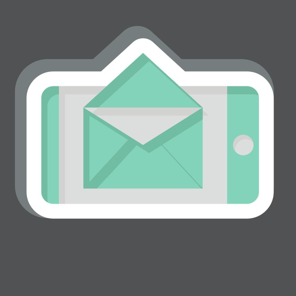 Sticker Email. related to Post Office symbol. simple design editable. simple illustration vector