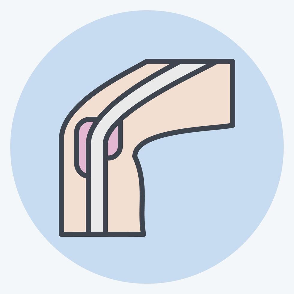 Icon Knee. related to Human Organ symbol. color mate style. simple design editable. simple illustration vector