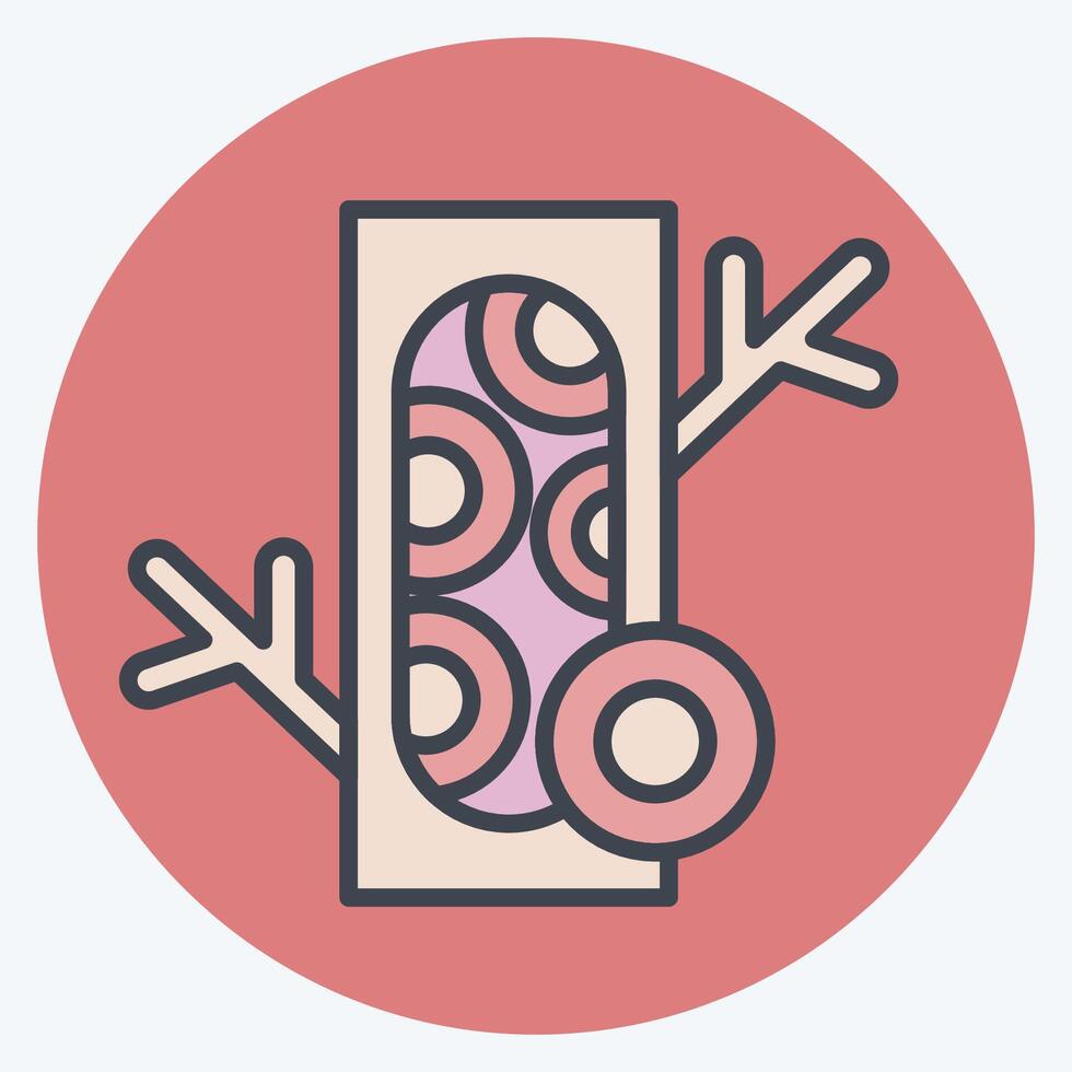 Icon Blood Cell. related to Human Organ symbol. color mate style. simple design editable. simple illustration vector