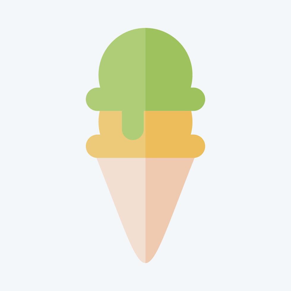 Icon Ice Cream 4. related to Milk and Drink symbol. flat style. simple design editable. simple illustration vector