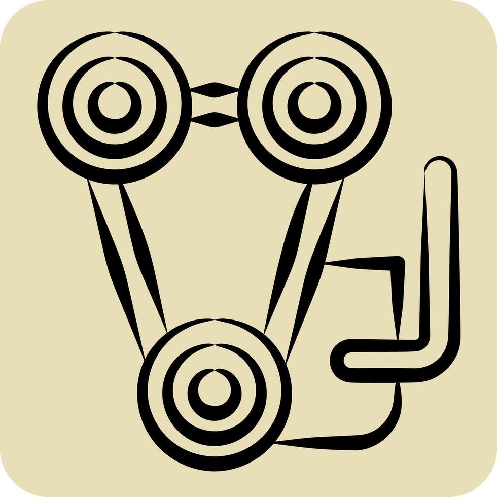Icon Engine. related to Garage symbol. hand drawn style. simple design editable. simple illustration vector