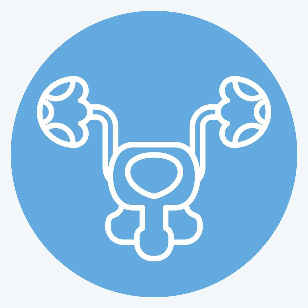 Icon Bladder. related to Human Organ symbol. blue eyes style. simple design editable. simple illustration vector