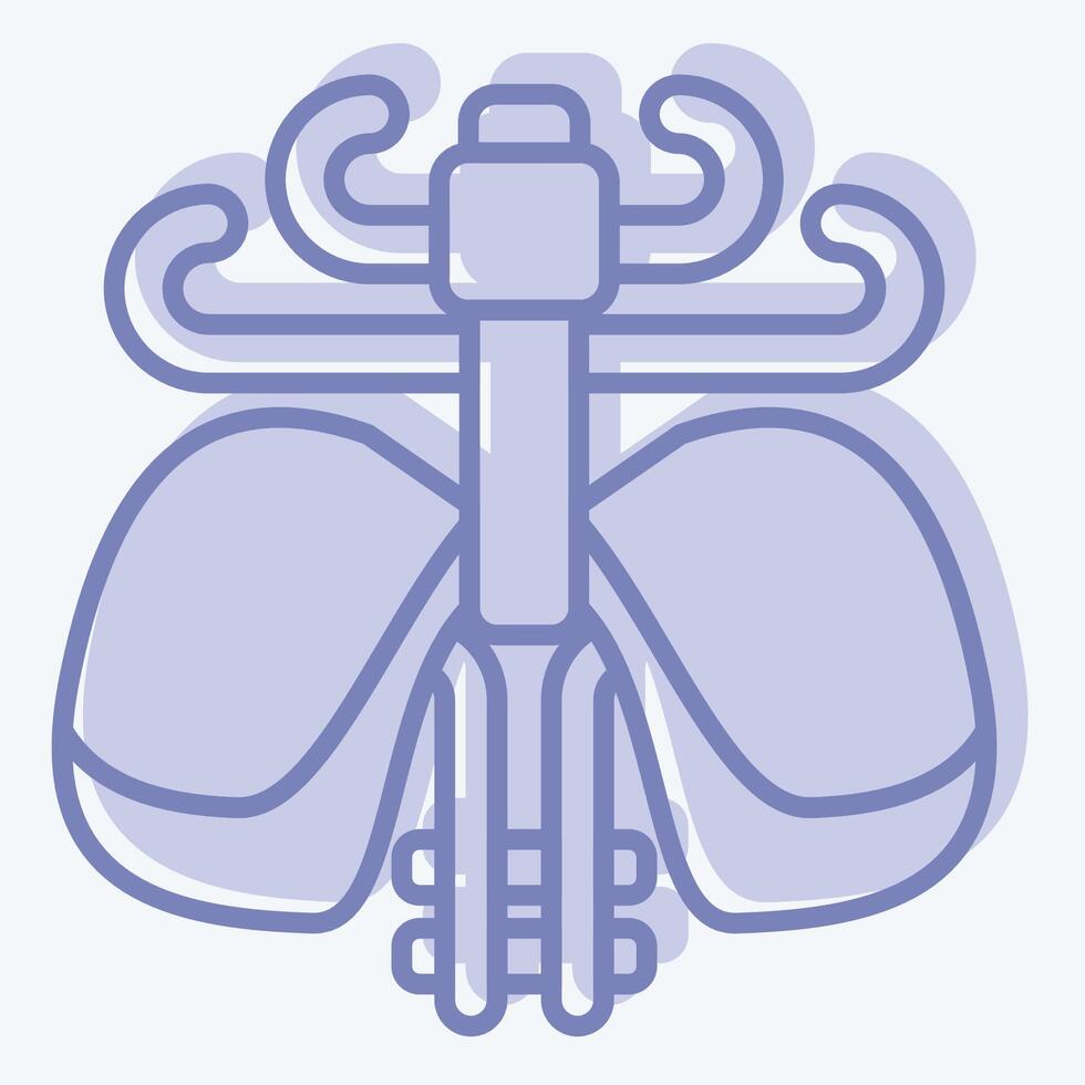Icon Diaphragm. related to Human Organ symbol. two tone style. simple design editable. simple illustration vector