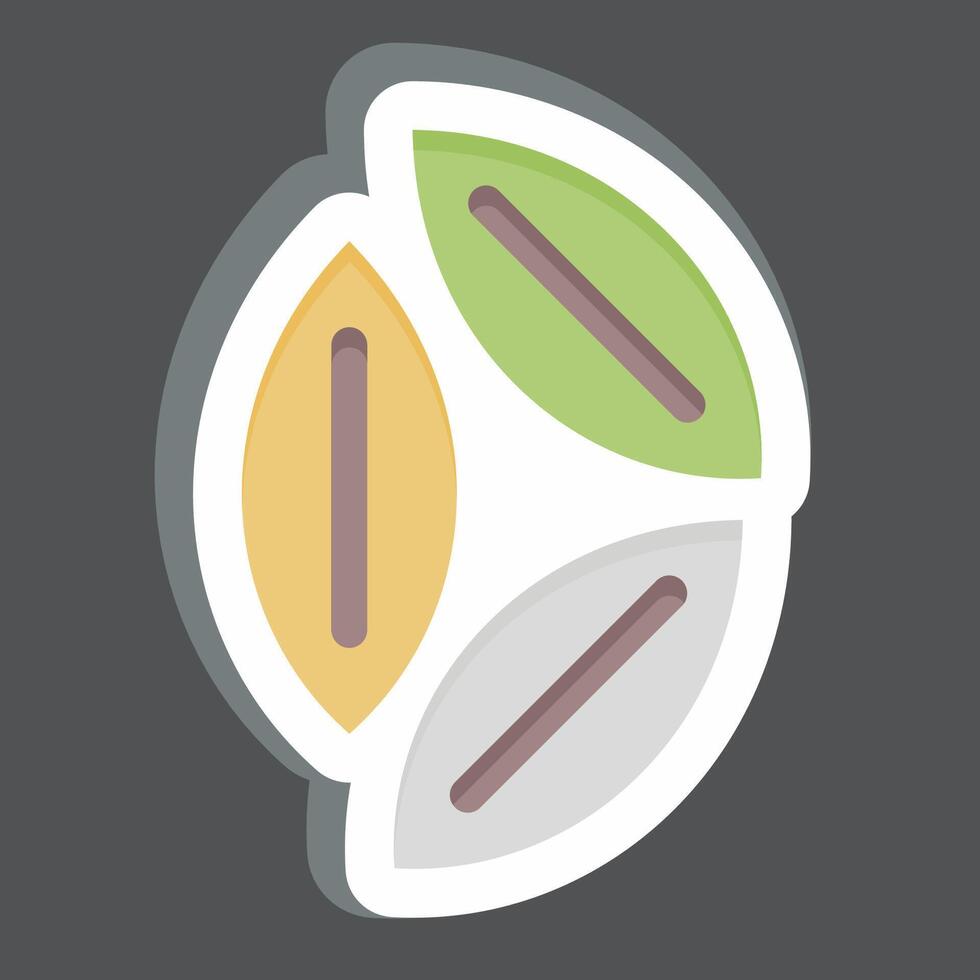 Sticker Cumin. related to Spice symbol. simple design editable. simple illustration vector