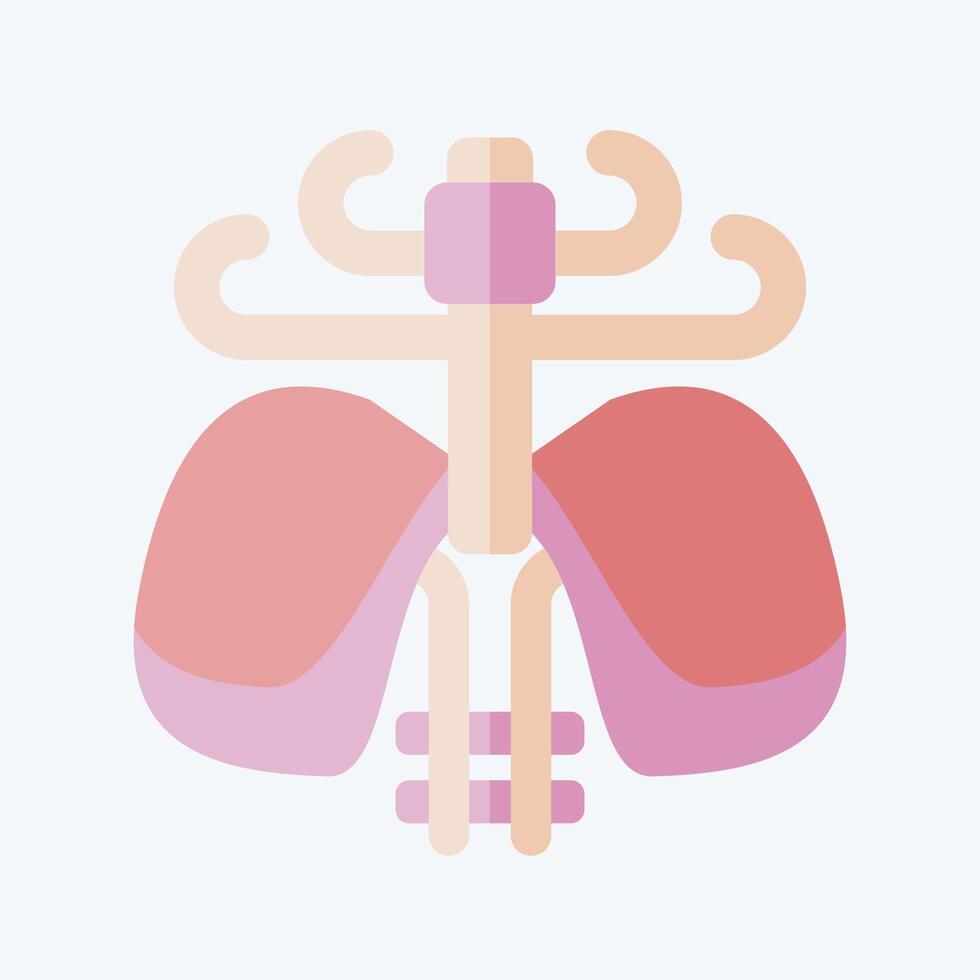 Icon Diaphragm. related to Human Organ symbol. flat style. simple design editable. simple illustration vector