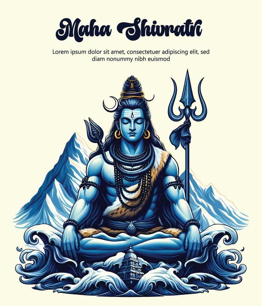 Lord shiva vector illustration