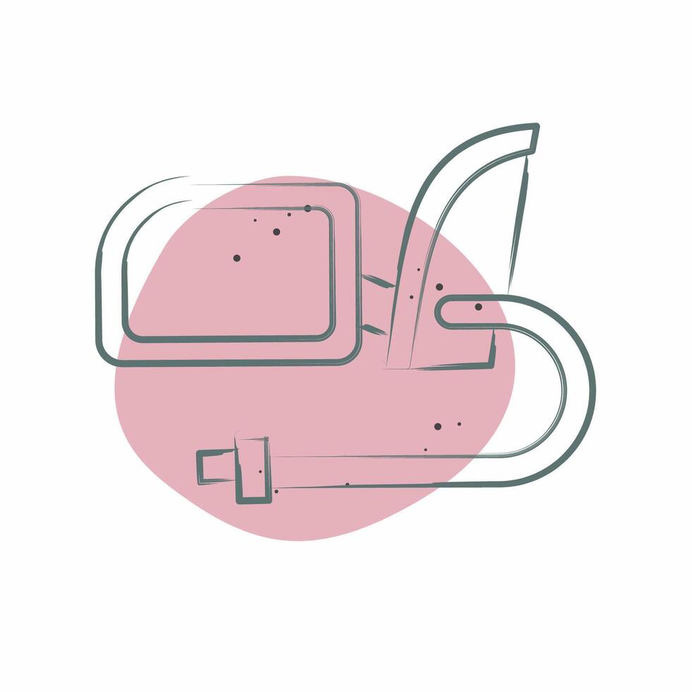 Icon Wing Mirror. related to Garage symbol. Color Spot Style. simple design editable. simple illustration vector