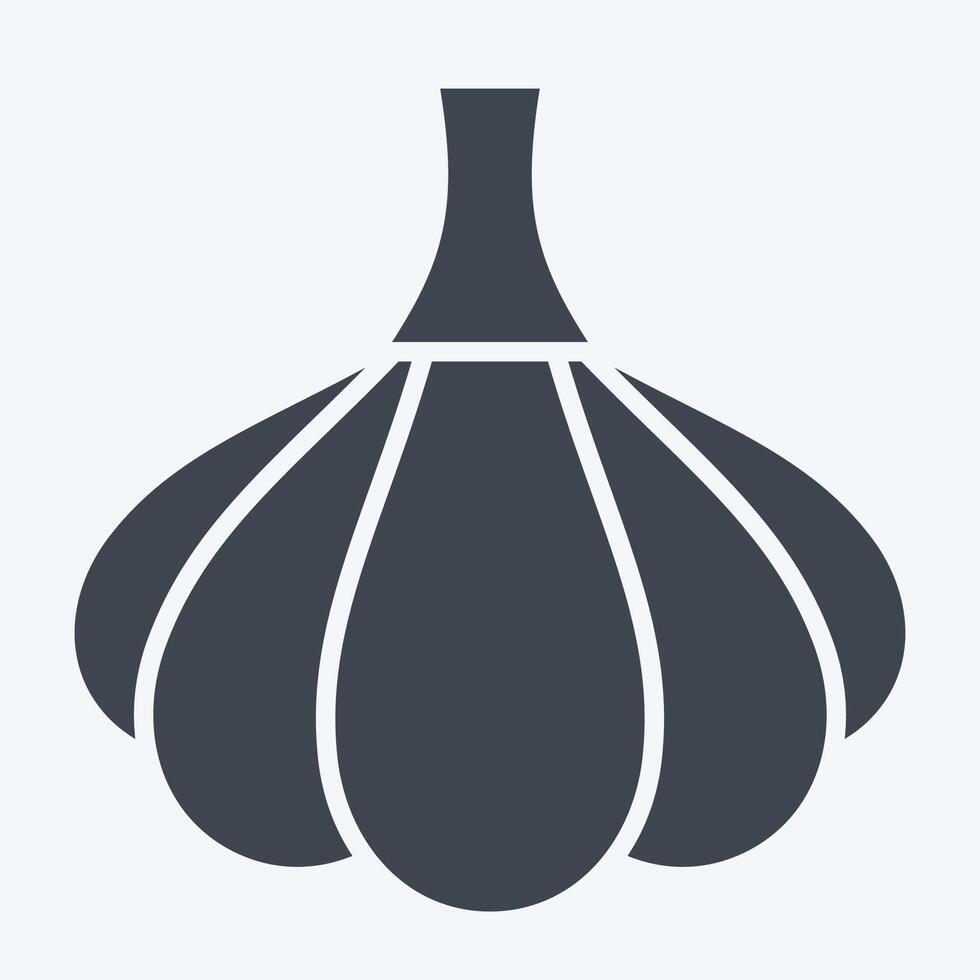 Icon Garlic. related to Spice symbol. glyph style. simple design editable. simple illustration vector