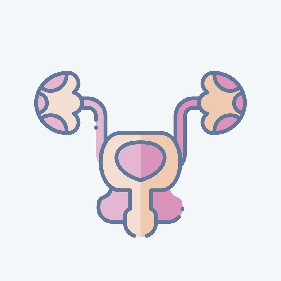 Icon Bladder. related to Human Organ symbol. doodle style. simple design editable. simple illustration vector