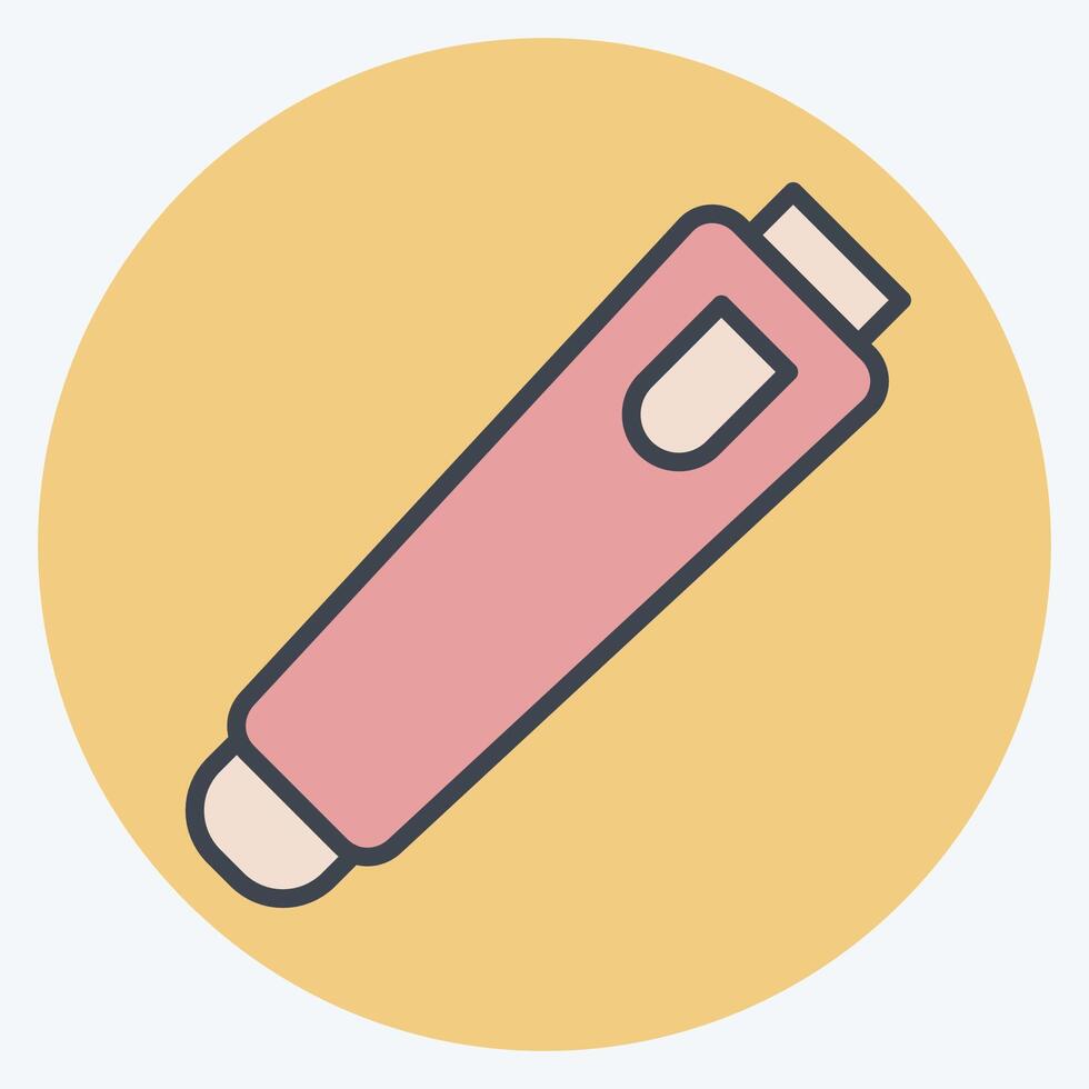 Icon Whistle. related to Hockey Sports symbol. color mate style. simple design editable vector