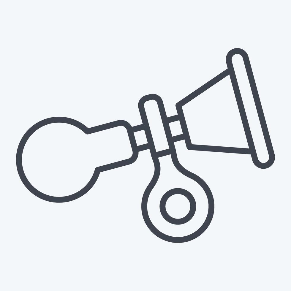 Icon Horn. related to Hockey Sports symbol. line style. simple design editable vector