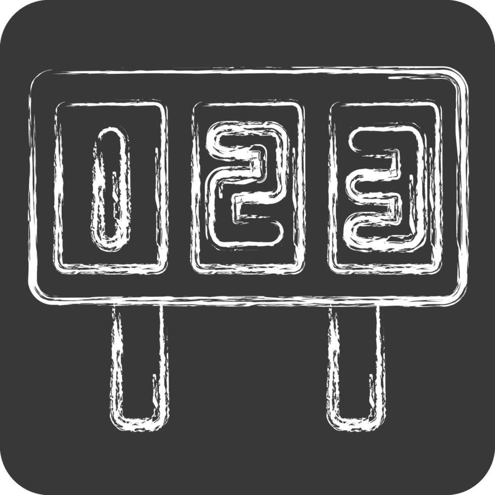 Icon Scoreboard. related to Hockey Sports symbol. chalk Style. simple design editable vector