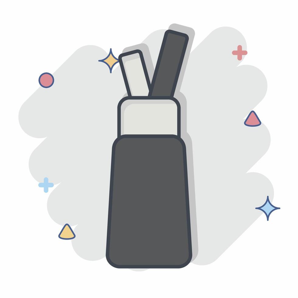 Icon Whipped Cream. related to Milk and Drink symbol. comic style. simple design editable. simple illustration vector