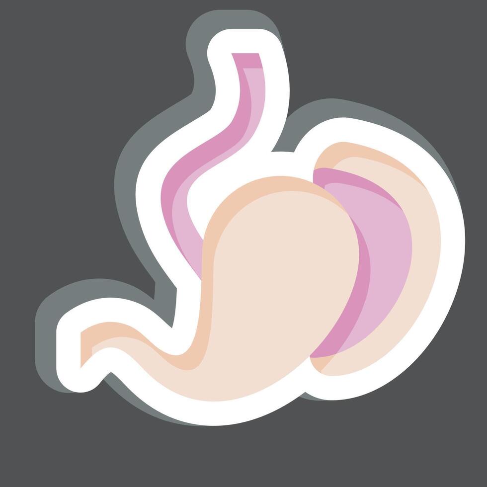 Sticker Spleen. related to Human Organ symbol. simple design editable. simple illustration vector