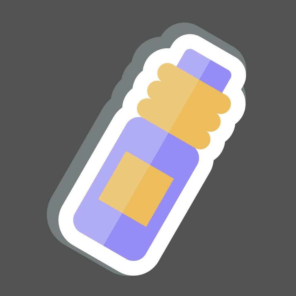 Sticker Bottle. related to Hockey Sports symbol. simple design editable vector