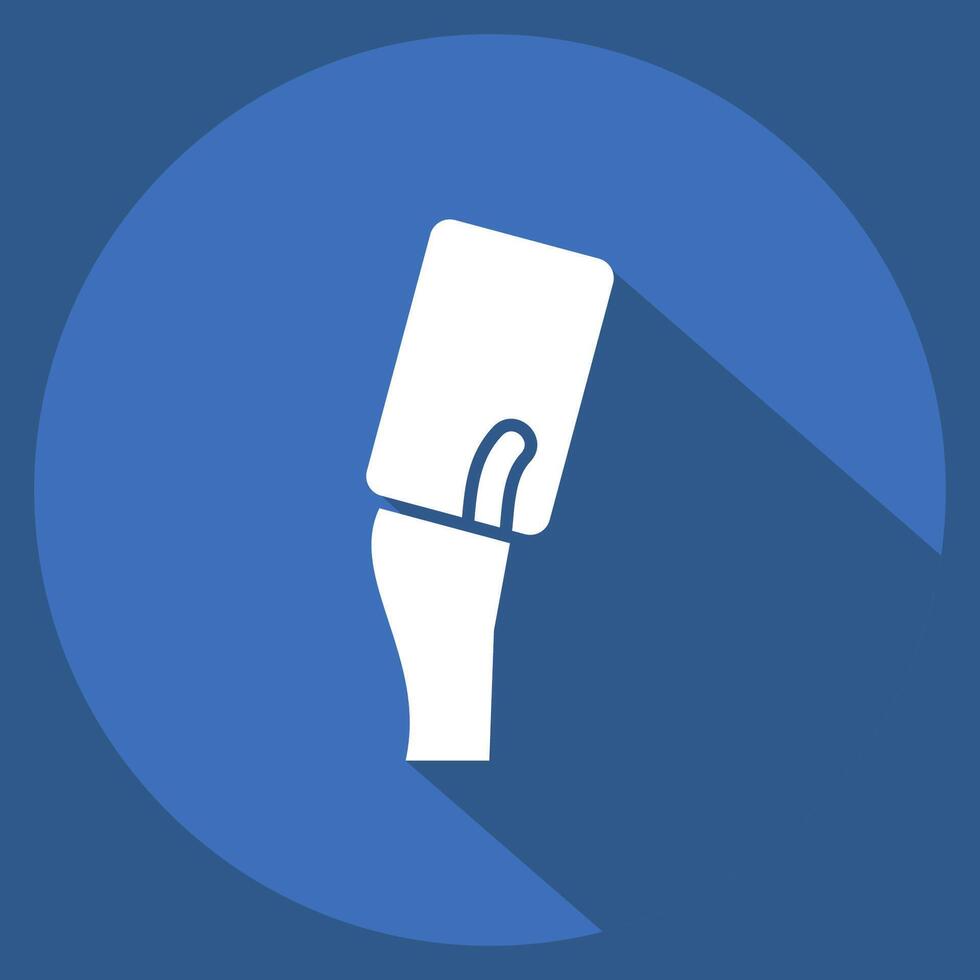 Icon Penalty Card. related to Hockey Sports symbol. long shadow style. simple design editable vector