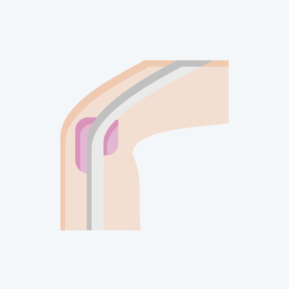 Icon Knee. related to Human Organ symbol. flat style. simple design editable. simple illustration vector