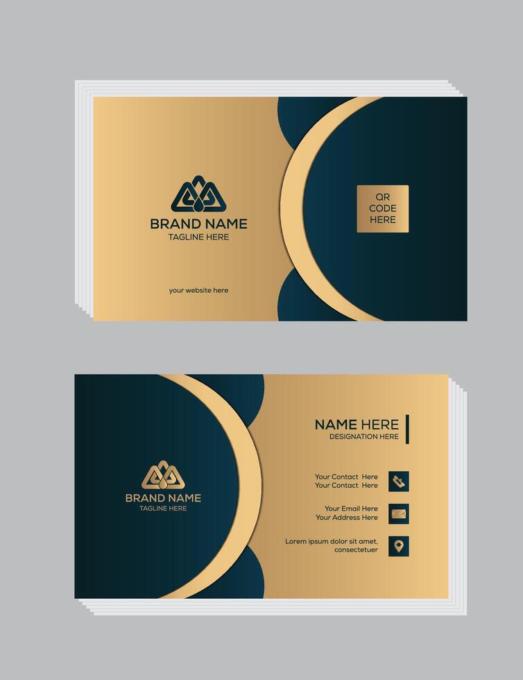 Creative design exclusive color modern business card template,  Vector illustration.