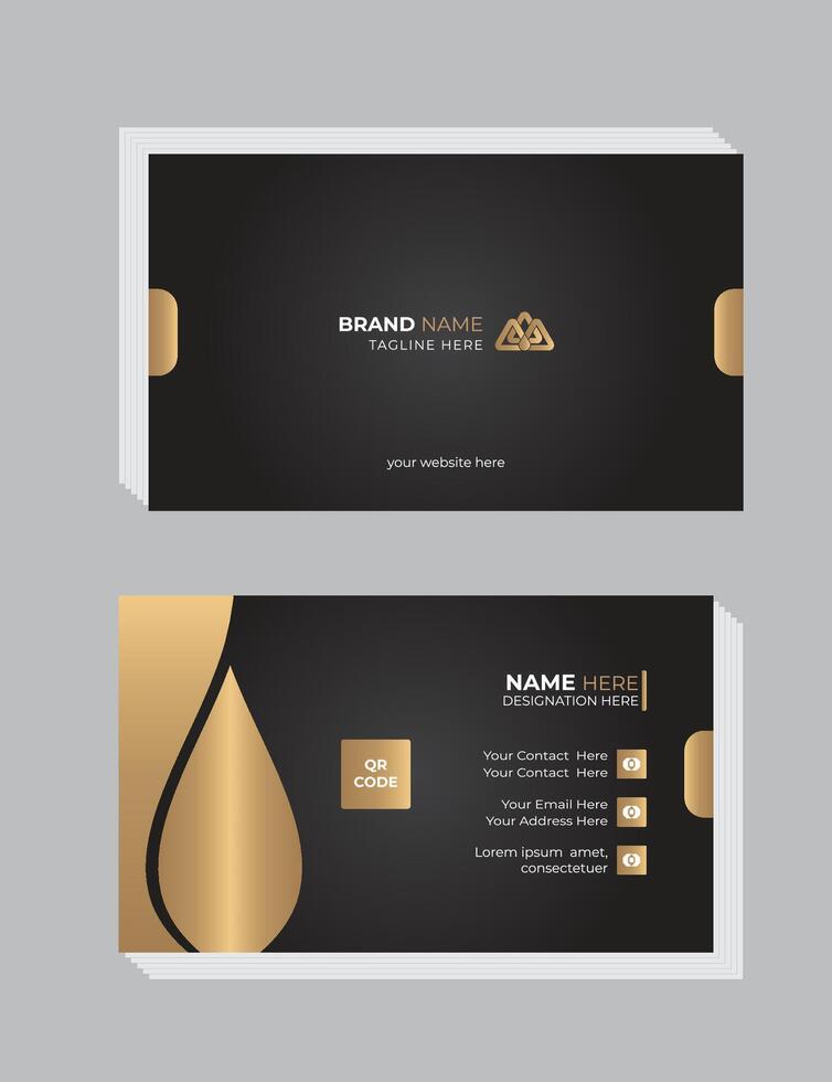 Creative Sleek Business card design Vector design formal modern business card.