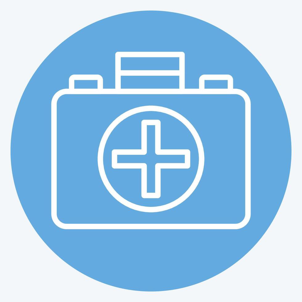 Icon First Aid Kit. related to Hockey Sports symbol. blue eyes style. simple design editable vector