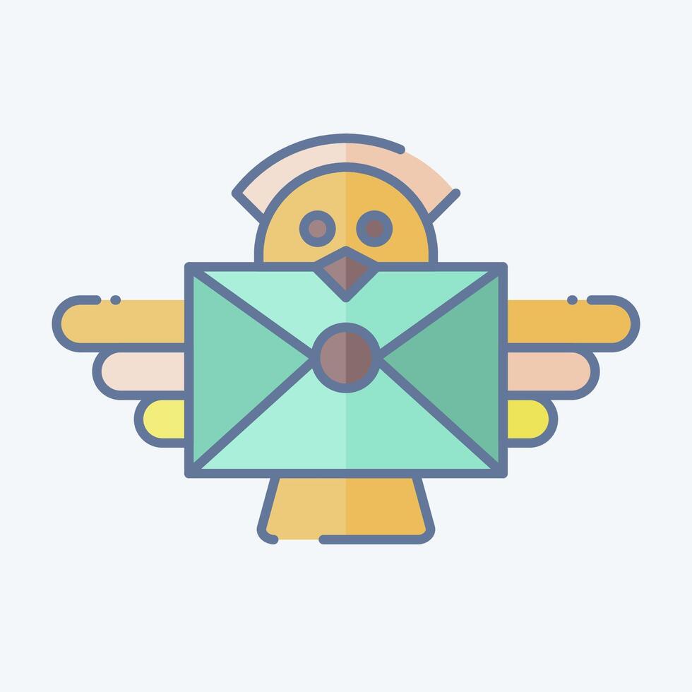 Icon Letter. related to Post Office symbol. doodle style. simple design editable. simple illustration vector