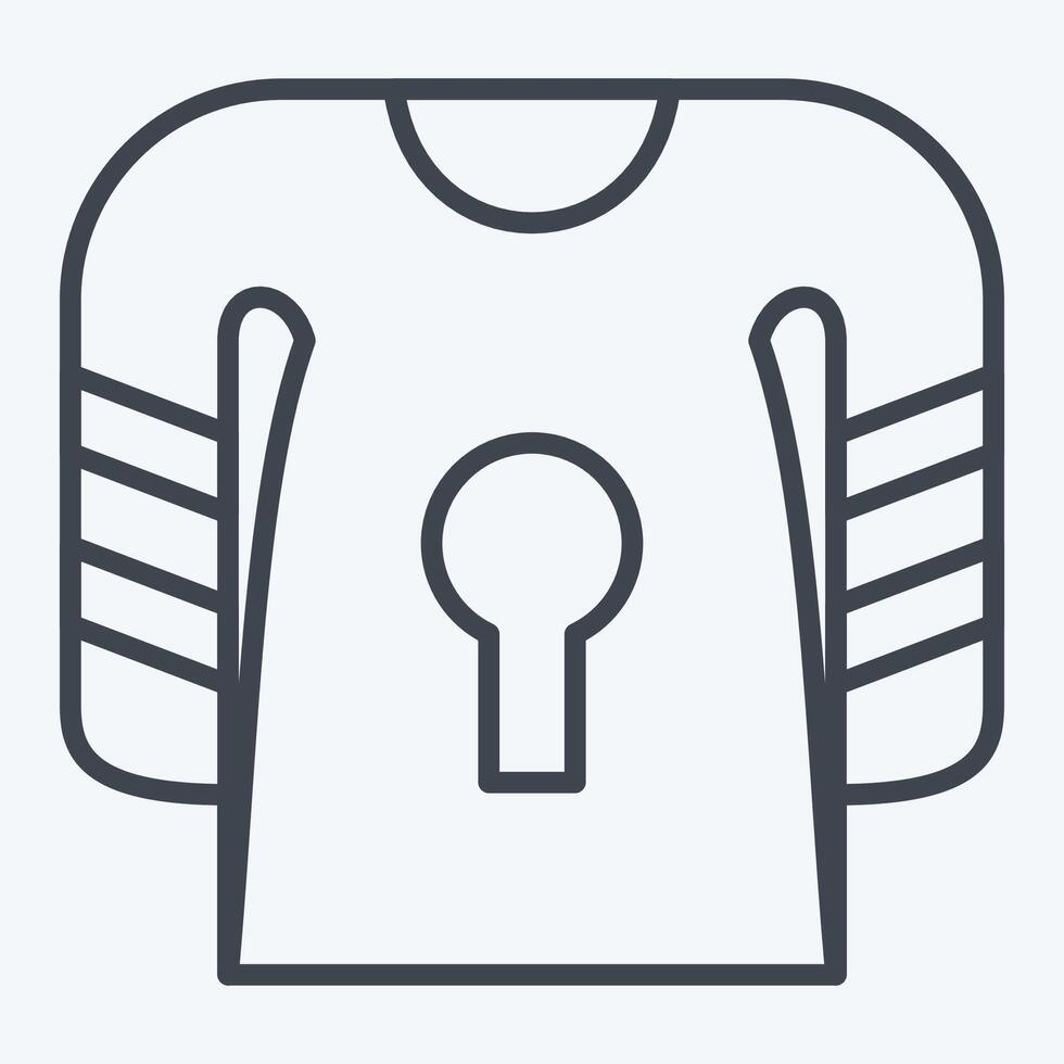 Icon Uniform. related to Hockey Sports symbol. line style. simple design editable vector