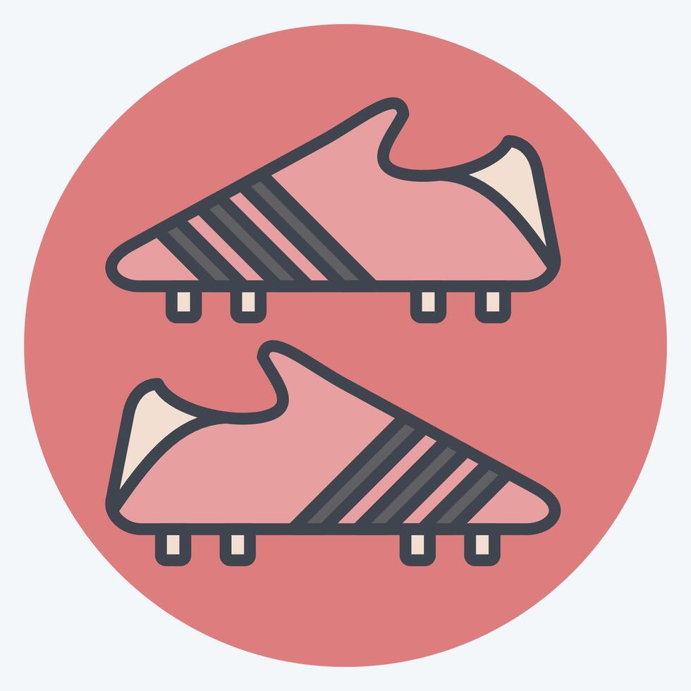 Icon Cleats. related to Hockey Sports symbol. color mate style. simple design editable vector