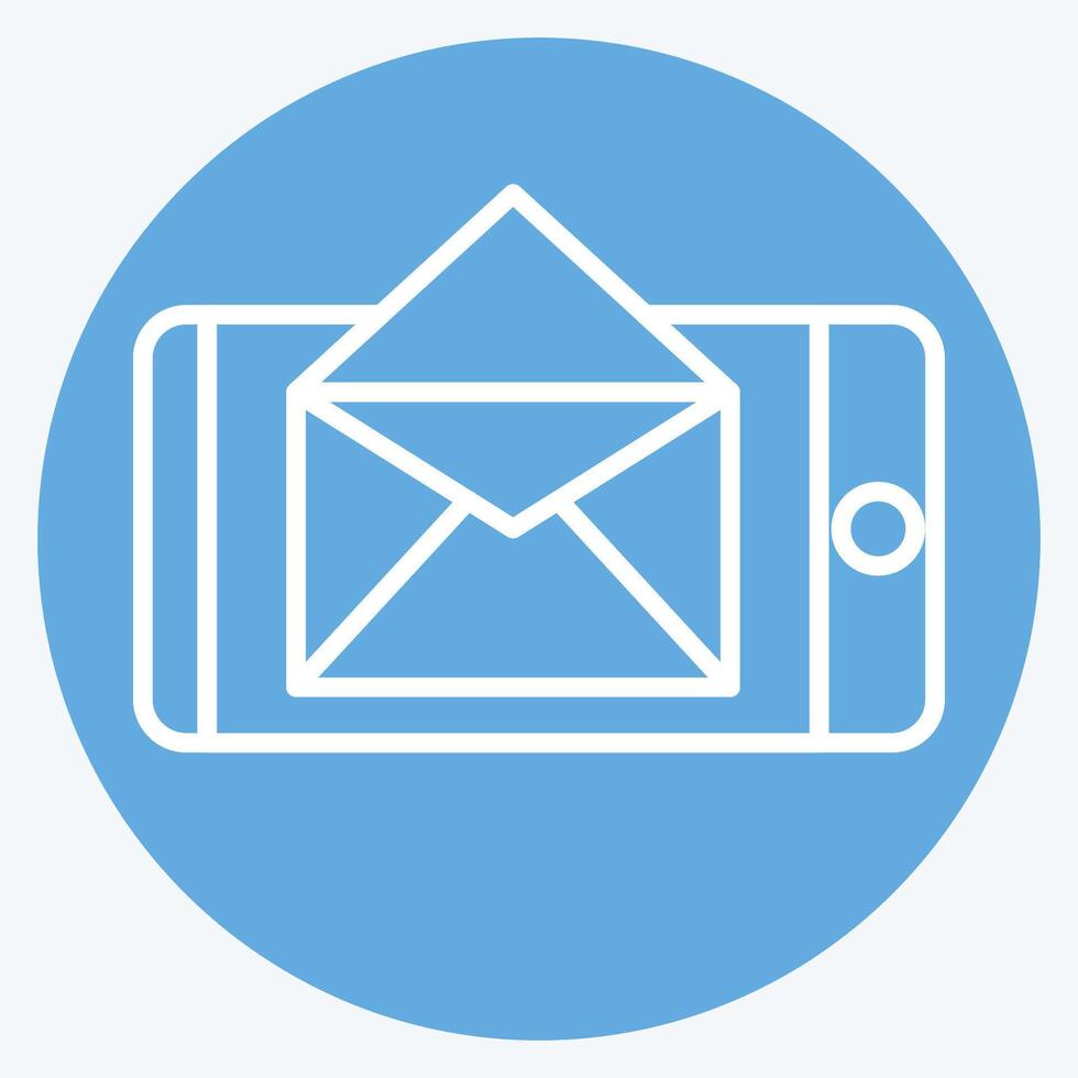 Icon Email. related to Post Office symbol. blue eyes style. simple design editable. simple illustration vector