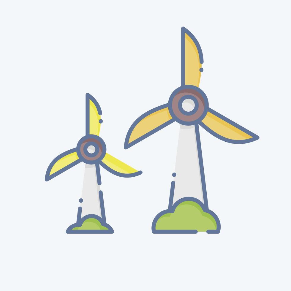 Icon Domestic Mill. related to Ecology symbol. doodle style. simple design editable. simple illustration vector