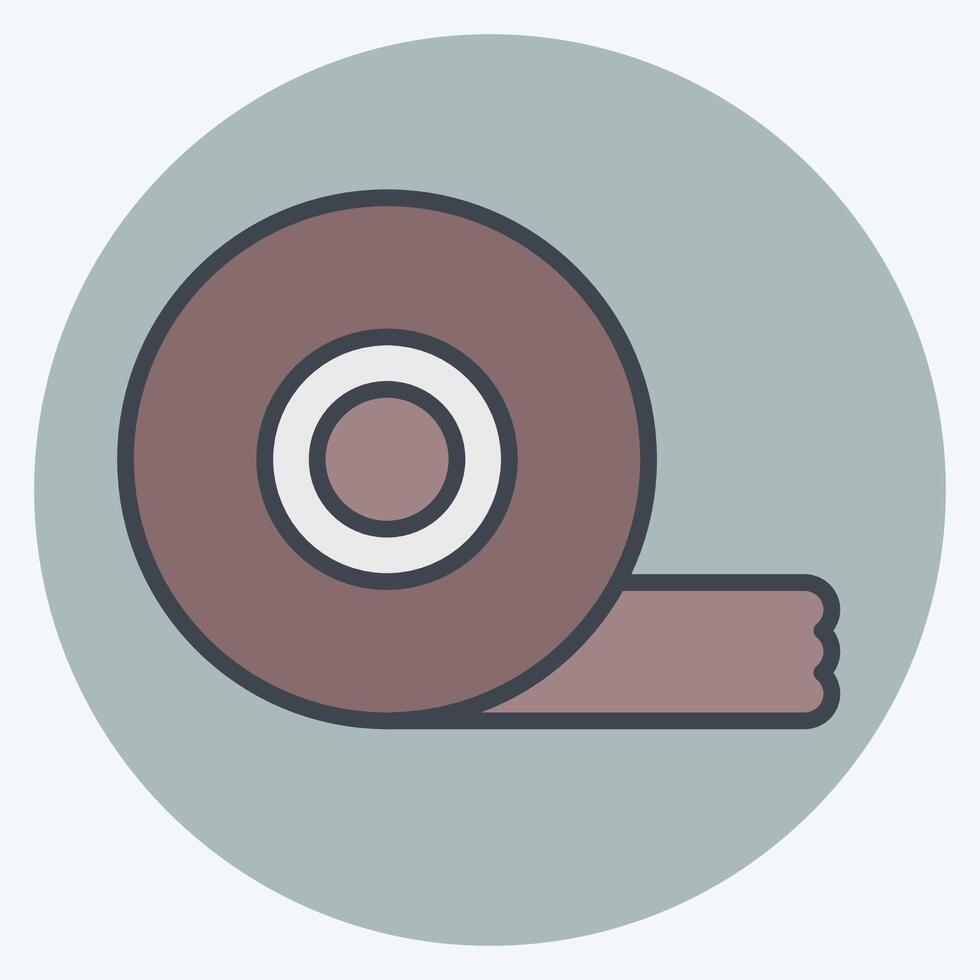 Icon Duct Tape. related to Hockey Sports symbol. color mate style. simple design editable vector