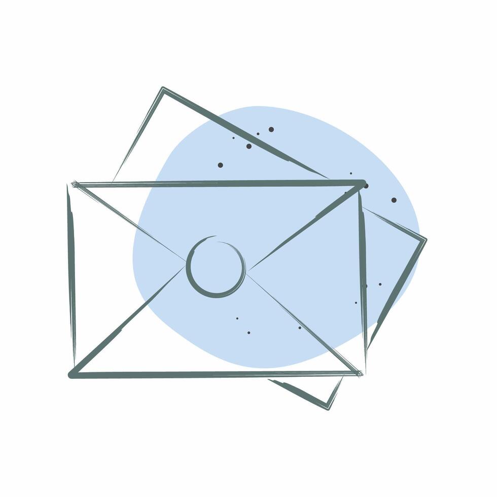 Icon Post. related to Post Office symbol. flat style. simple design editable. simple illustration vector