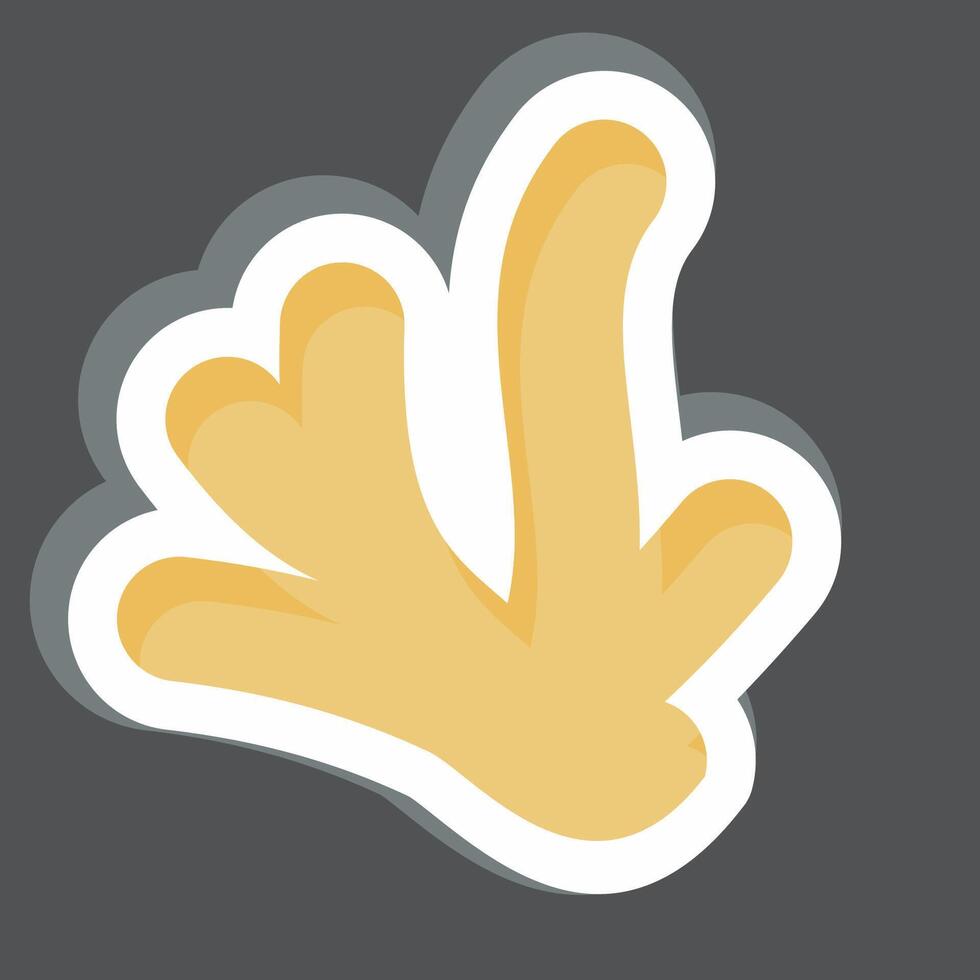 Sticker Ginger. related to Spice symbol. simple design editable. simple illustration vector
