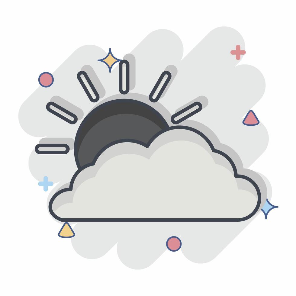 Icon Weather 2. related to Leisure and Travel symbol. comic style. simple design illustration. vector
