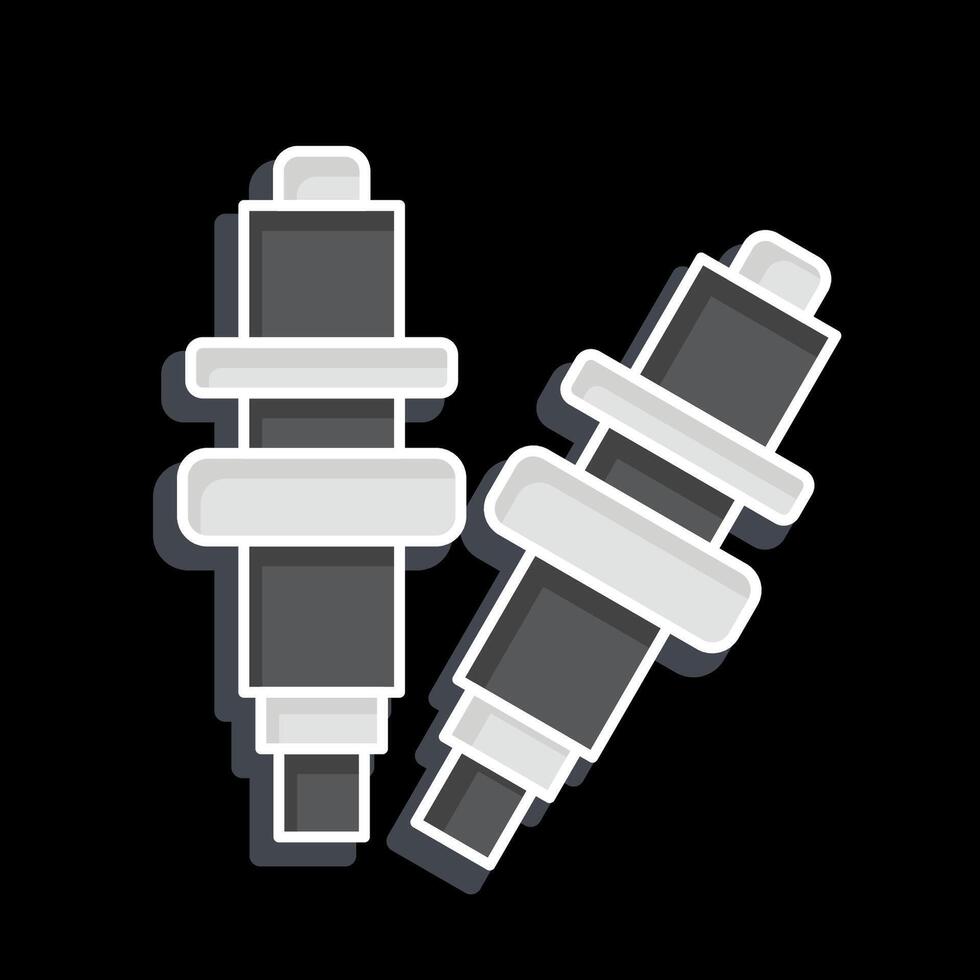 Icon Spark Plug. related to Garage symbol. glossy style. simple design editable. simple illustration vector