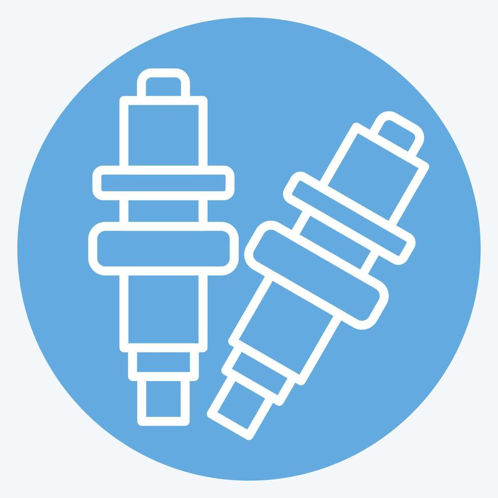 Icon Spark Plug. related to Garage symbol. blue eyes style. simple design editable. simple illustration vector