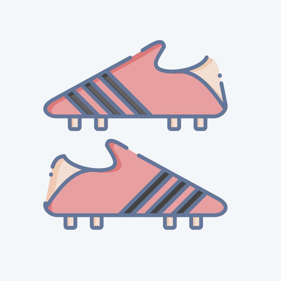 Icon Cleats. related to Hockey Sports symbol. doodle style. simple design editable vector