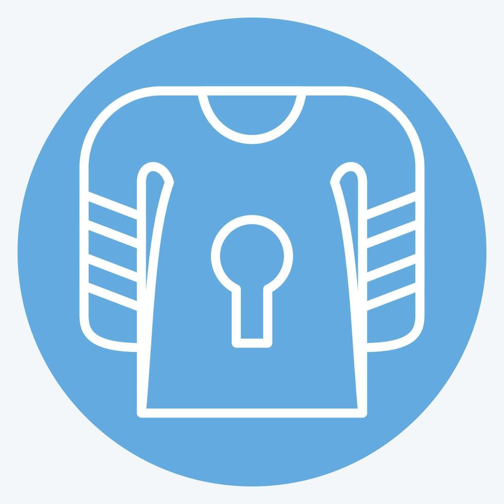 Icon Uniform. related to Hockey Sports symbol. blue eyes style. simple design editable vector